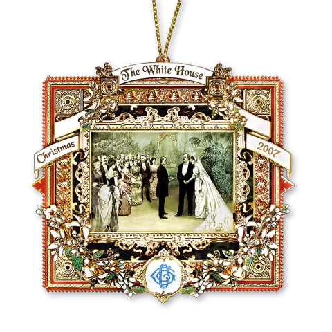 2007 White House Christmas Ornament, A President Marries in the White House