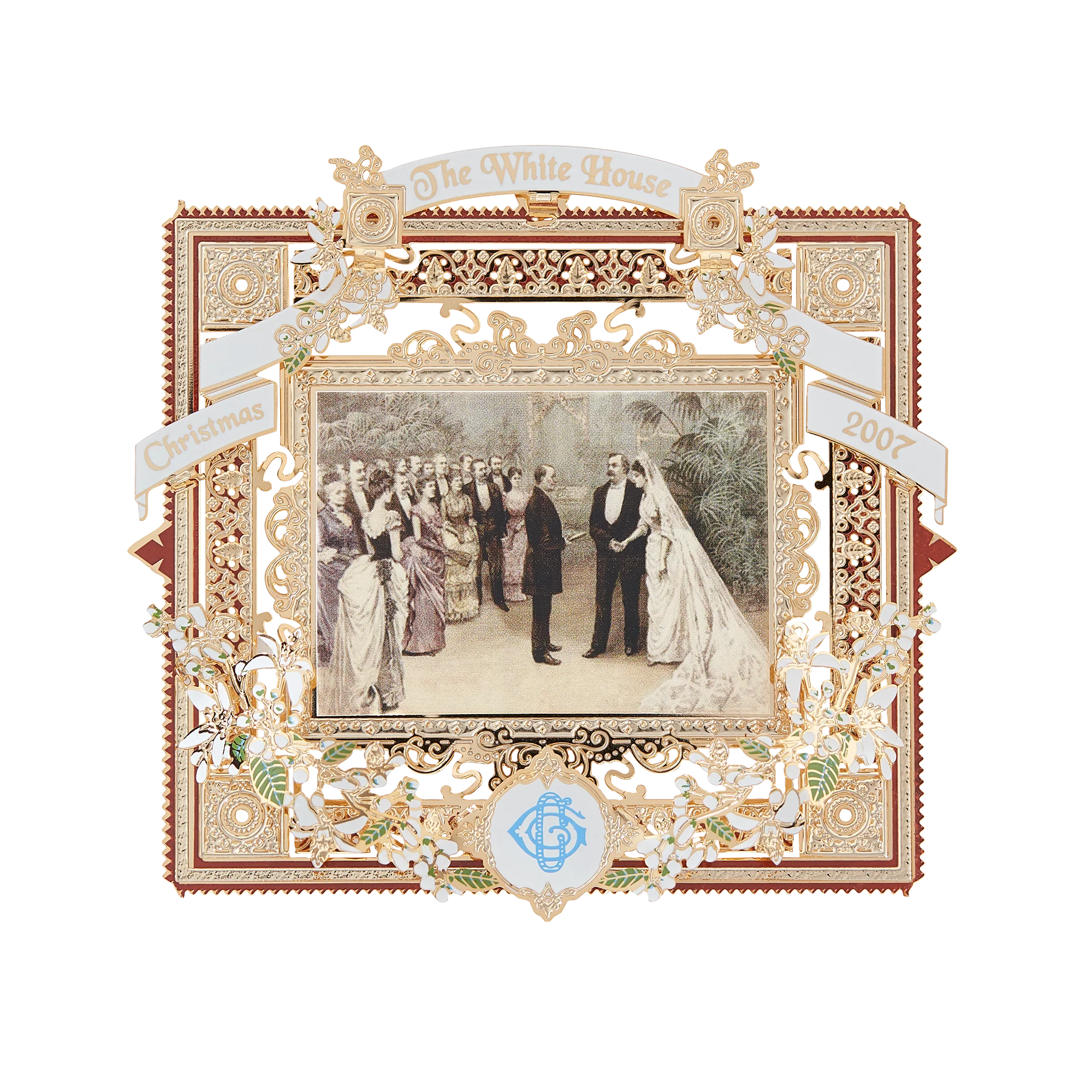 2007 White House Christmas Ornament, A President Marries in the White House - Image 3
