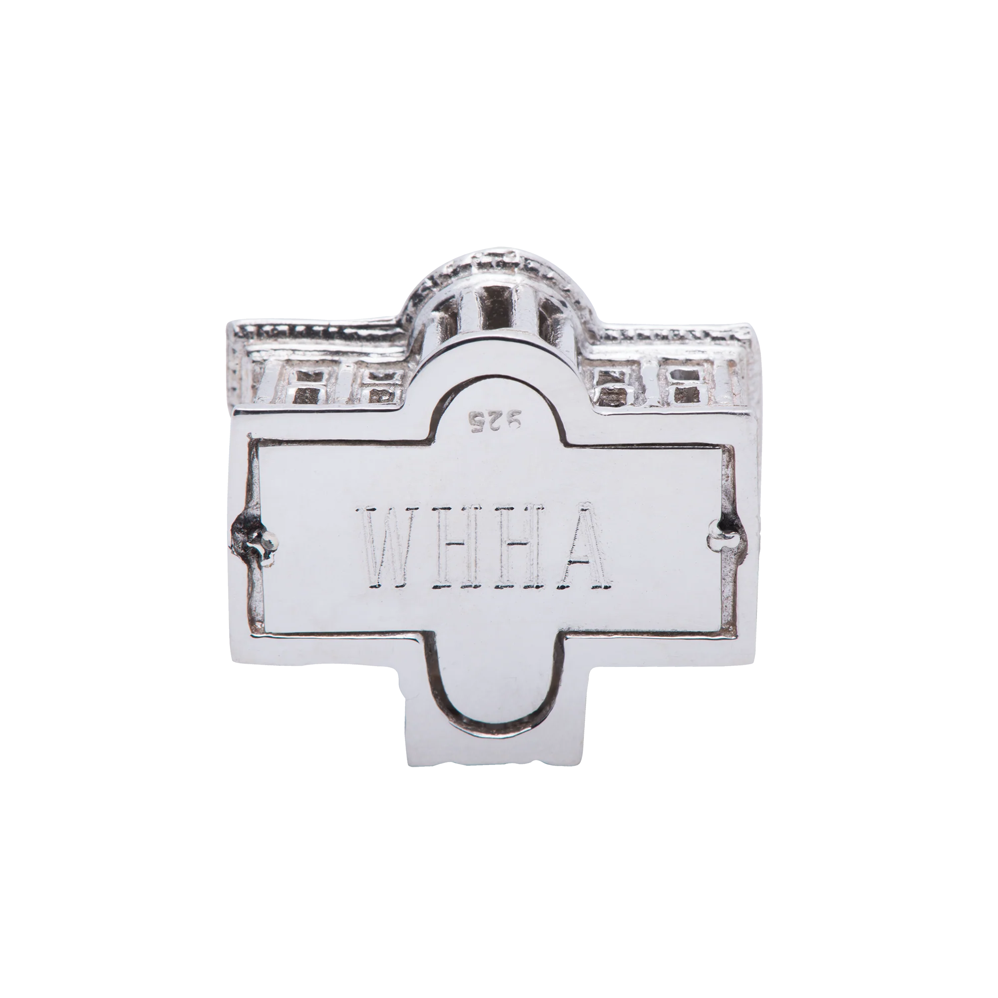 3D White House Sterling Silver Key Chain - Image 2