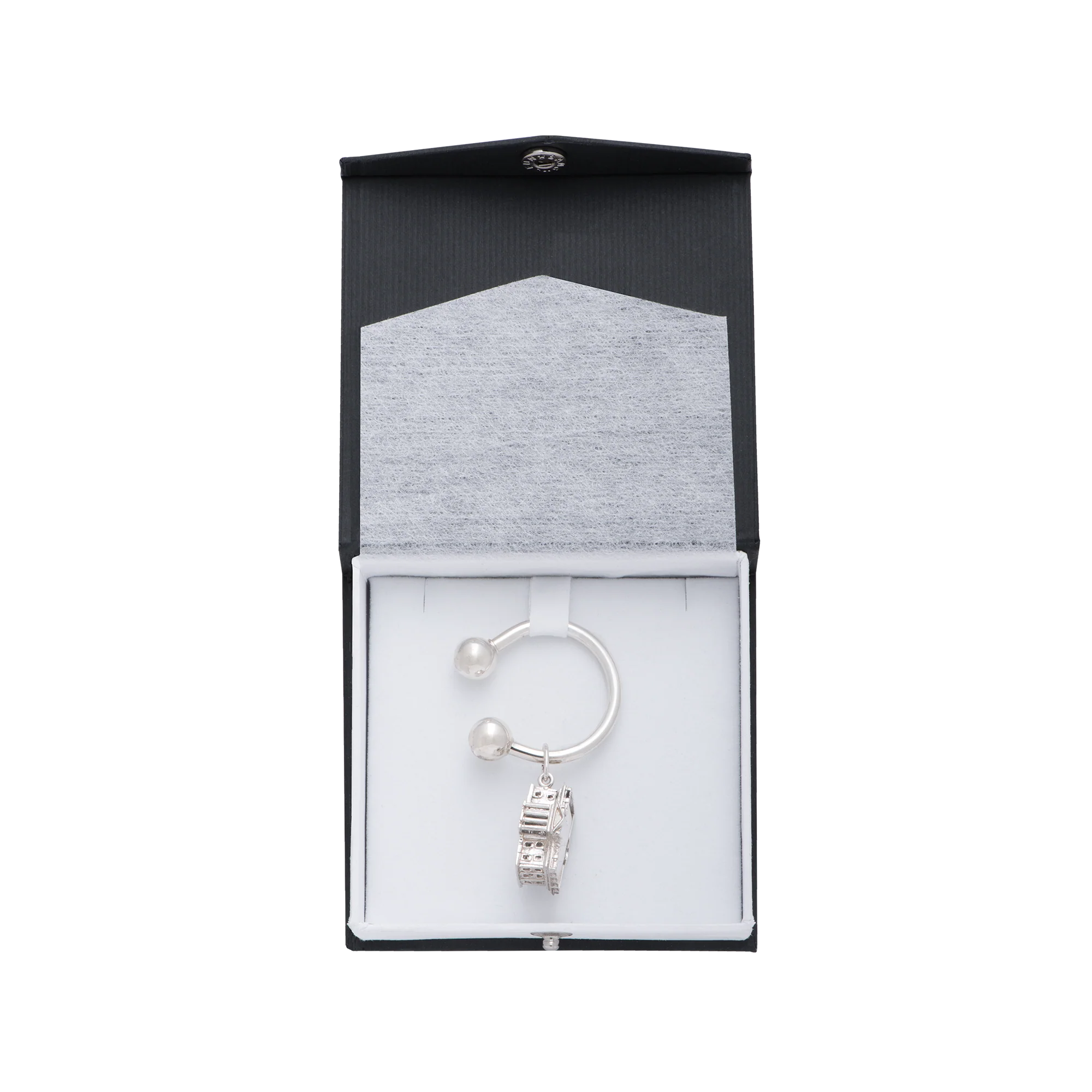 3D White House Sterling Silver Key Chain - Image 3