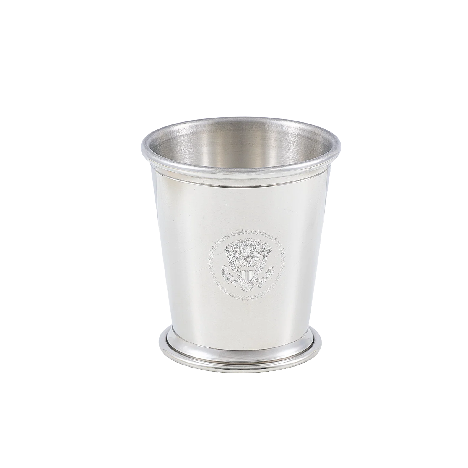 8oz. Pewter Mint Julep Cup Engraved with Truman Seal