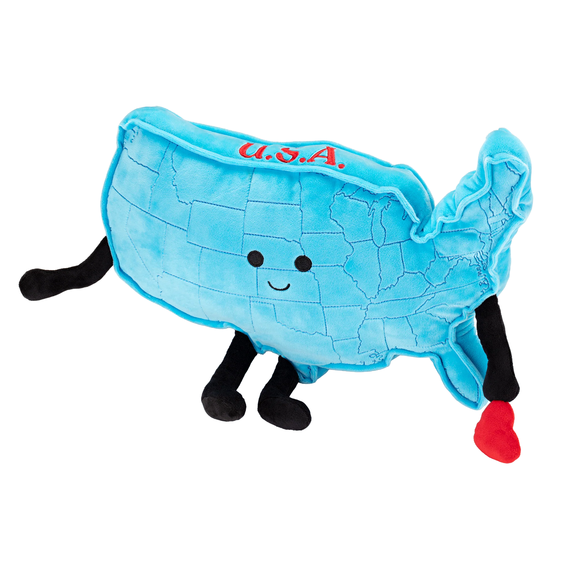 A250 Patriotic Collectible - USA Mascot Map Pillow Plush - Image 2