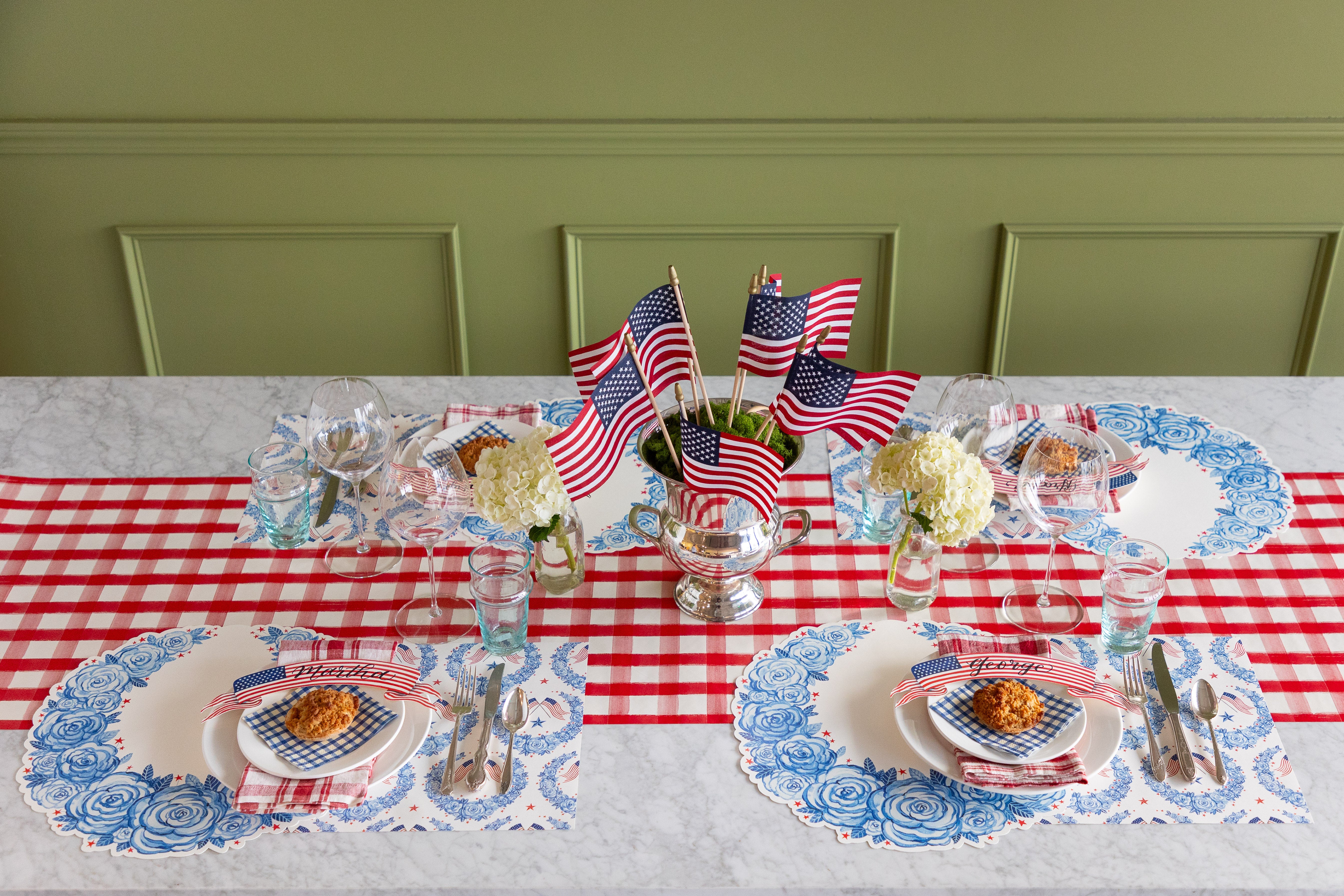 American Flag Banner Table Accent - set of 12 - Image 4