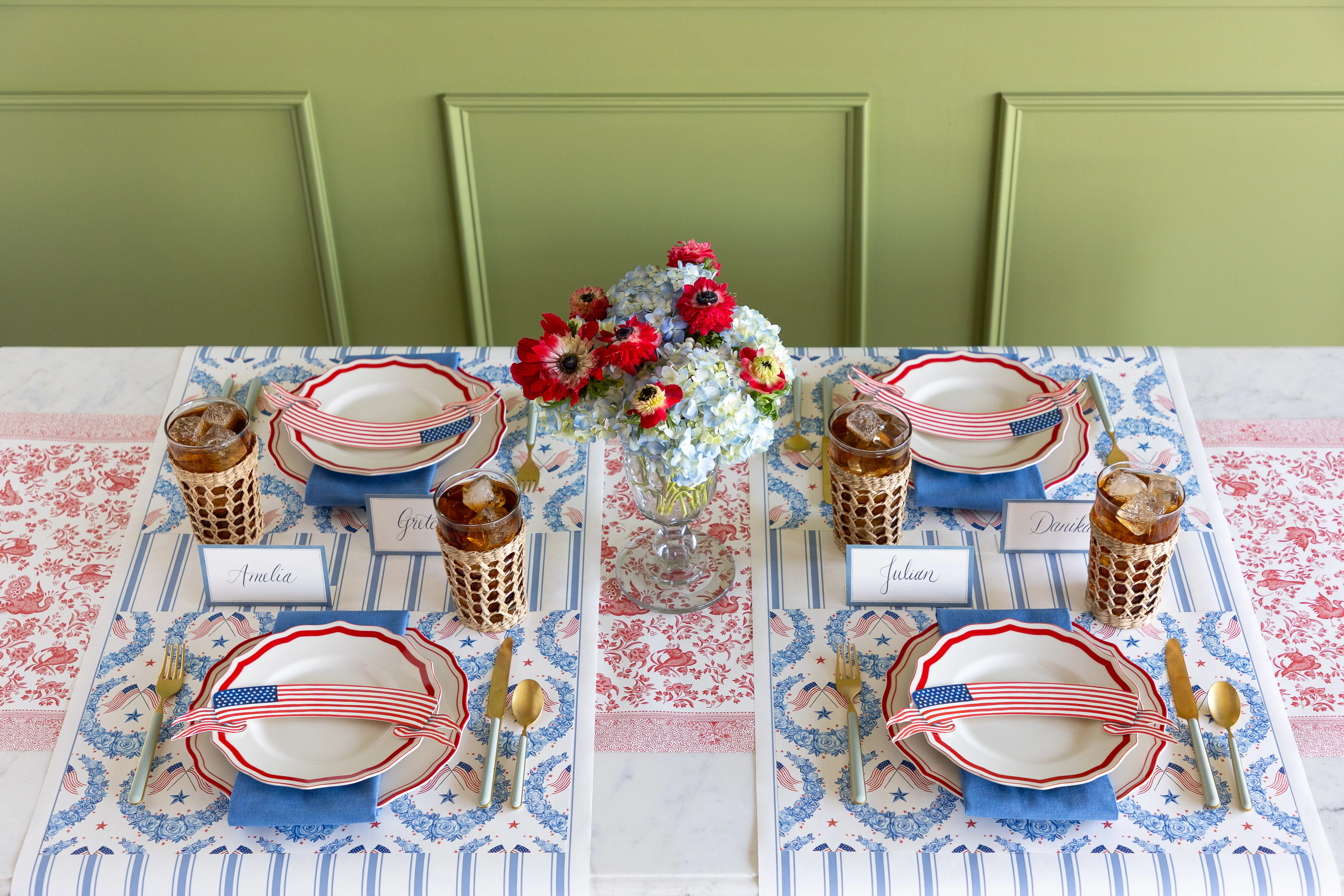 American Flag Banner Table Accent - set of 12 - Image 5