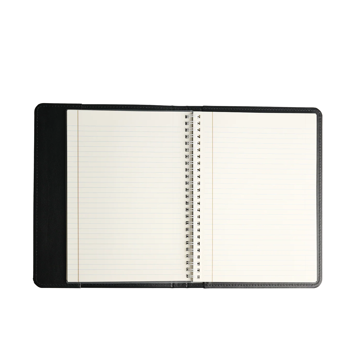 Black Truman Seal Leather Bound 9" Refillable Notebook - Image 6
