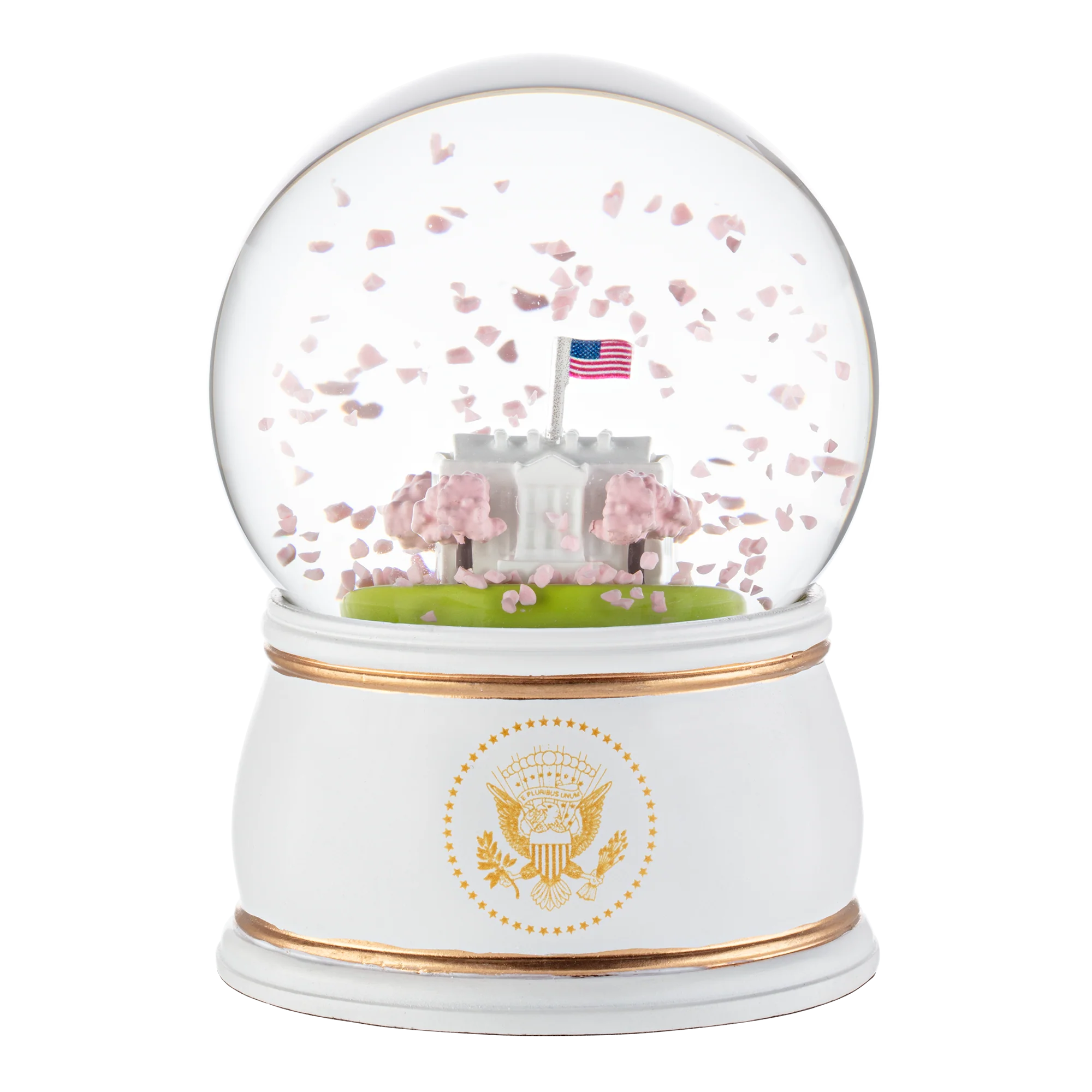 Cherry Blossoms at the White House Snow Globe