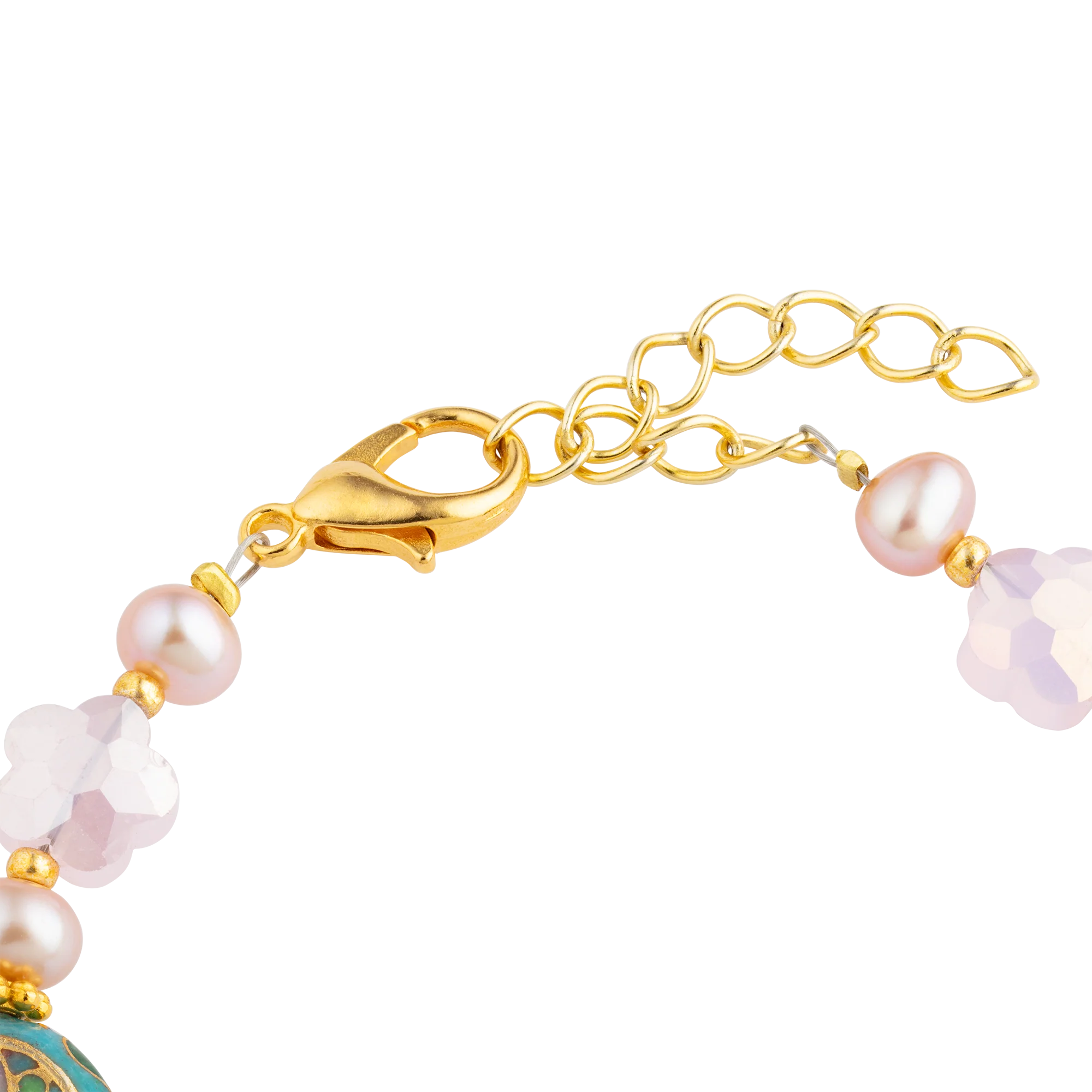Cloisonné Cherry Blossom and Pearl Bracelet - Image 2