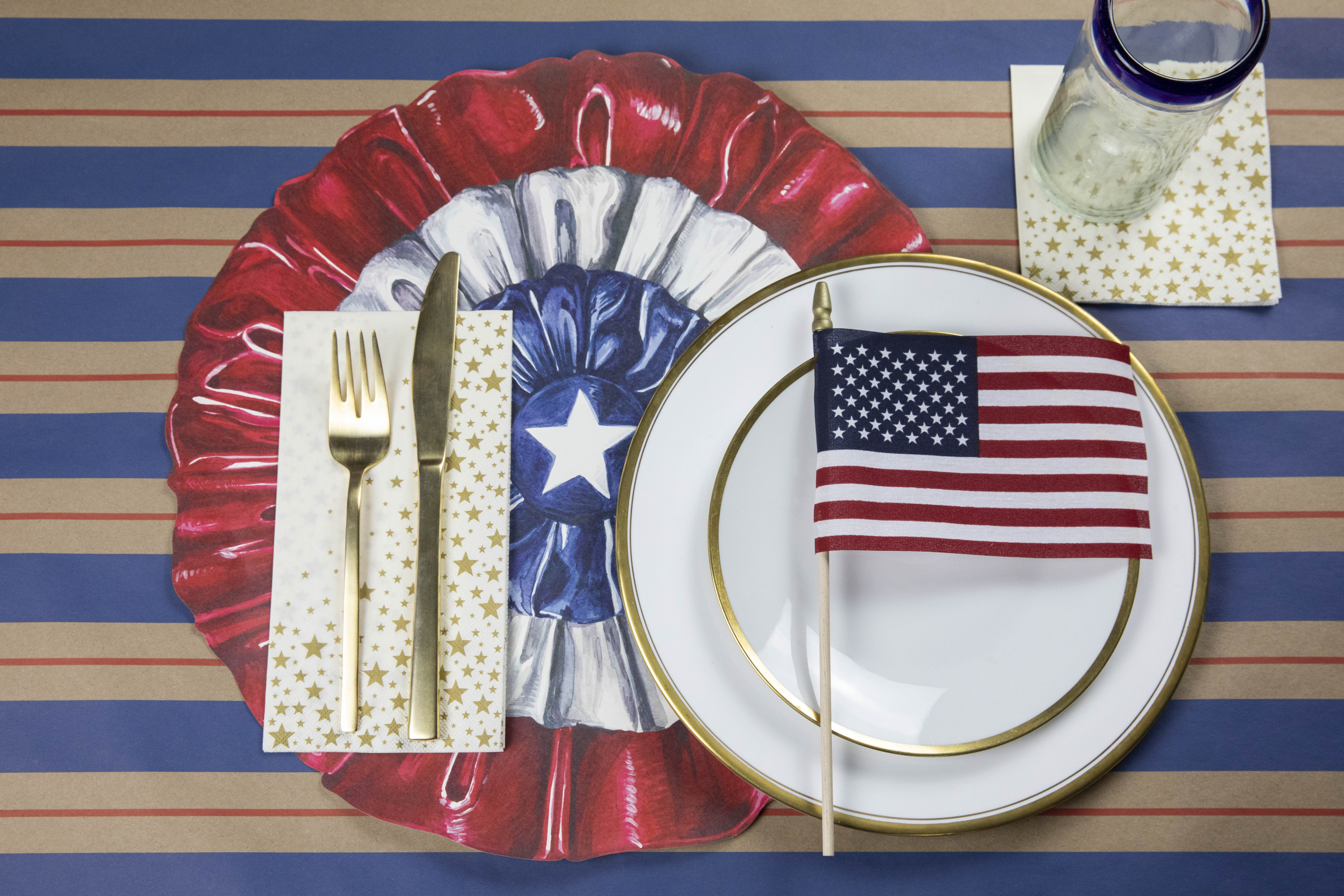 Die-cut Star-Spangled Paper Placemat - set of 12 - Image 2