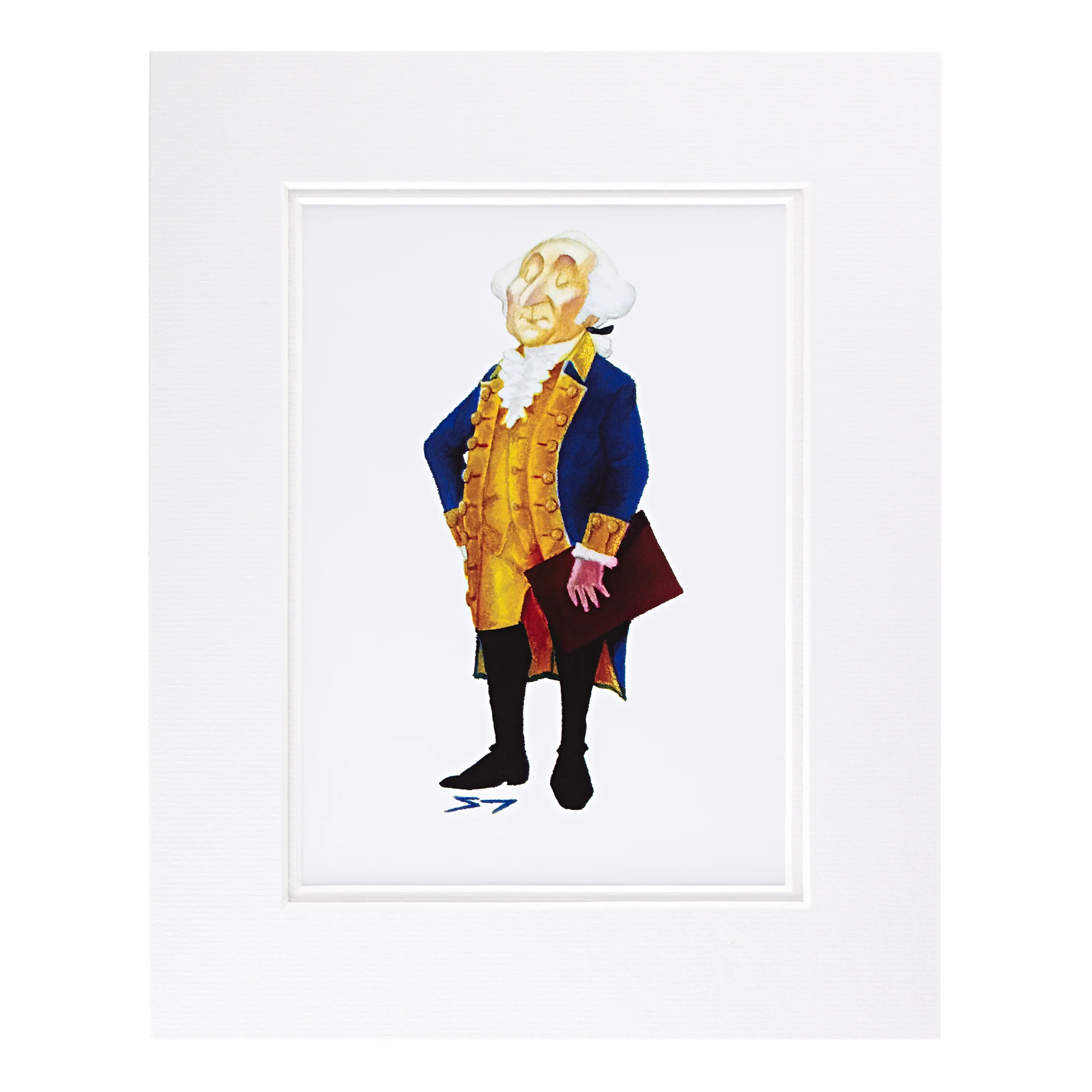 George Washington Illustrated Matted Print 8" x 10"