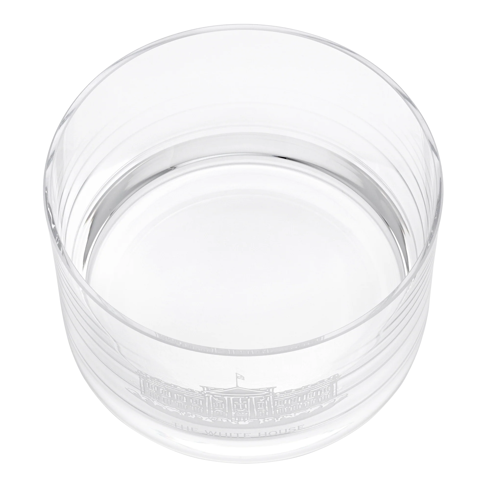 Glass Candy Bowl with Etched White House - Image 2