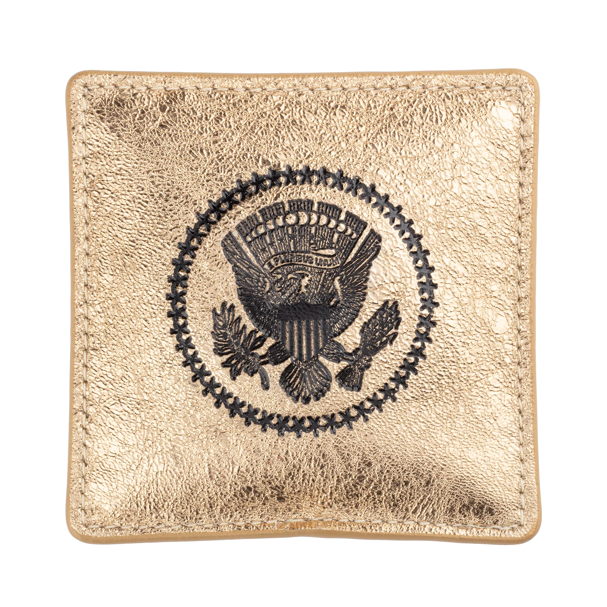 Gold Truman Seal Leather Paperweight