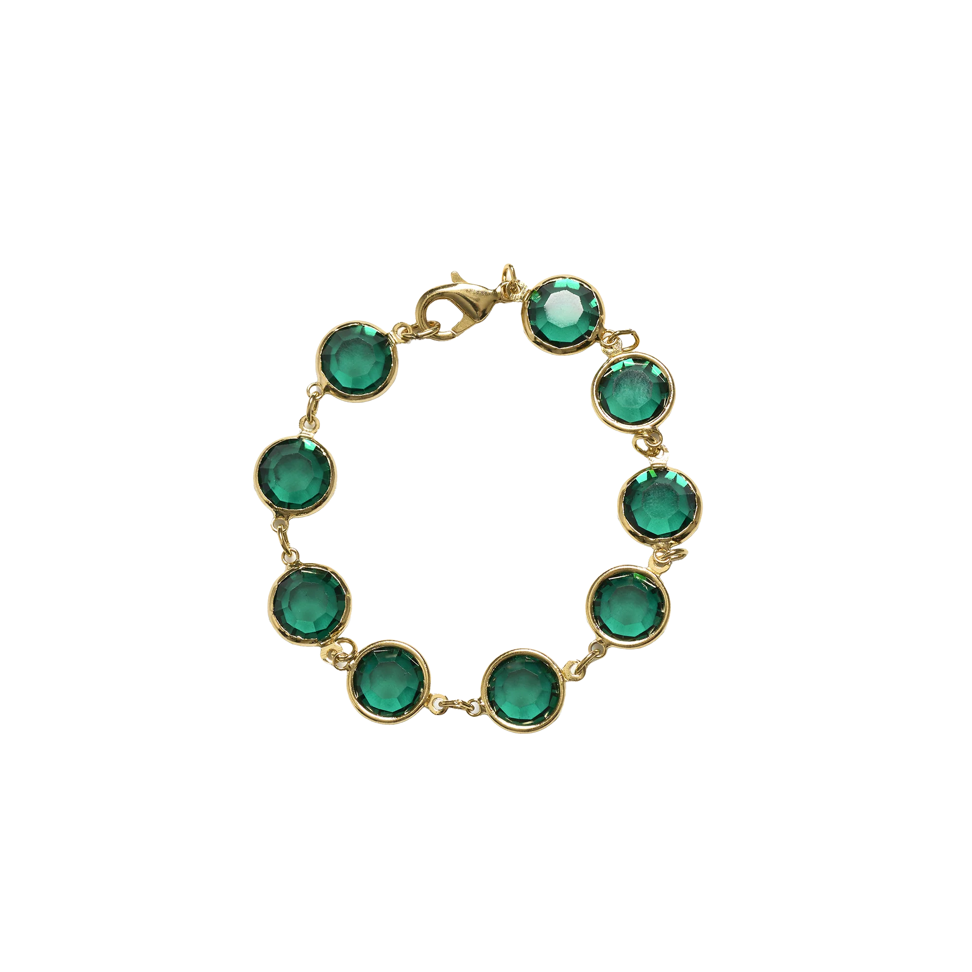 Green Room Faceted Stone Bracelet in 14k Gold