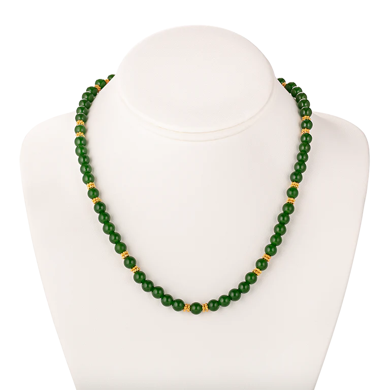 Green Room Jade Beaded Necklace