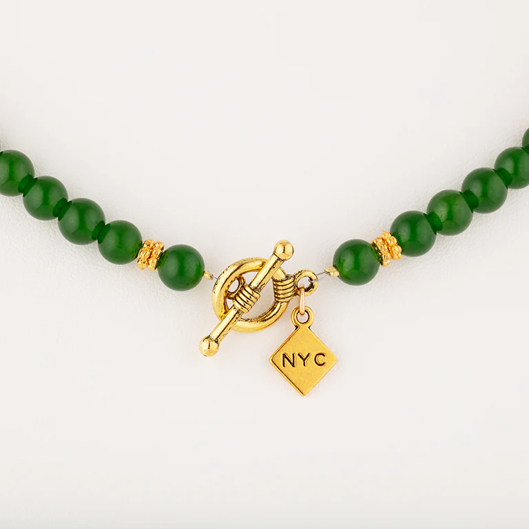 Green Room Jade Beaded Necklace - Image 2