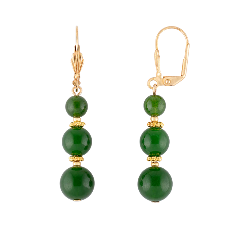 Green Room Jade Drop Earrings - Image 2