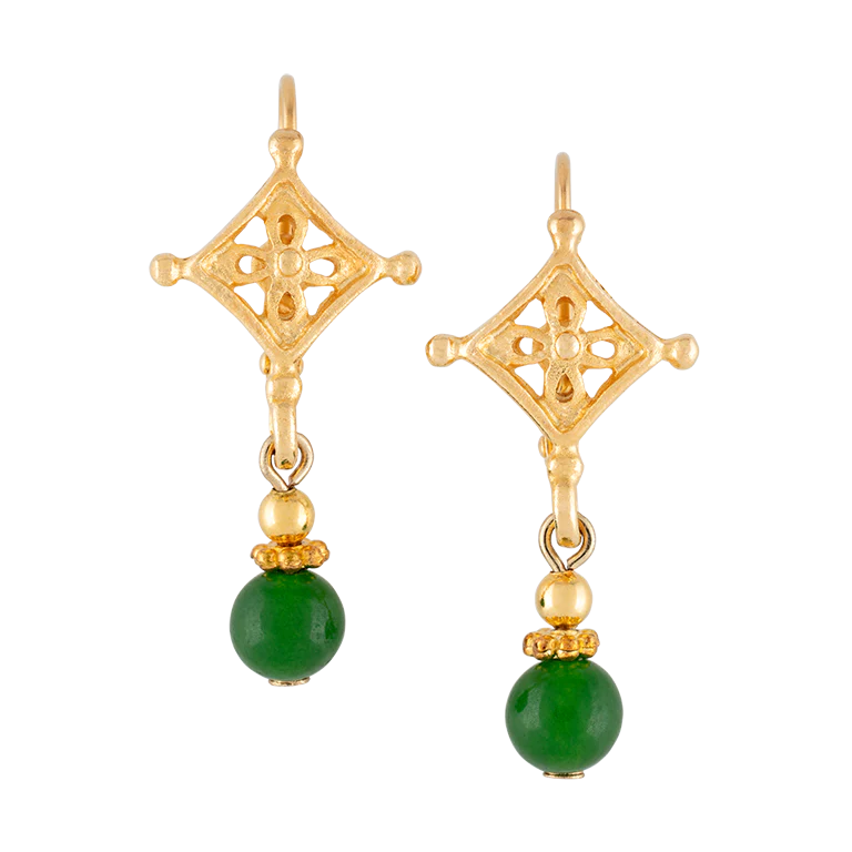 Green Room Latch Back Earrings - Image 2