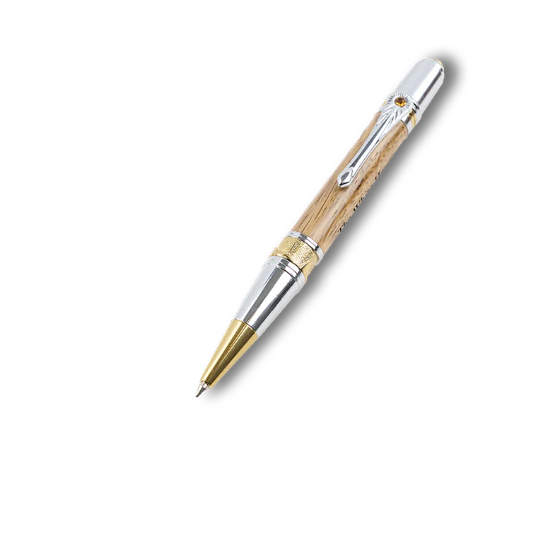 Handcrafted Wooden Art Deco Style Ballpoint Pen from White House Truman Renovation - Image 3