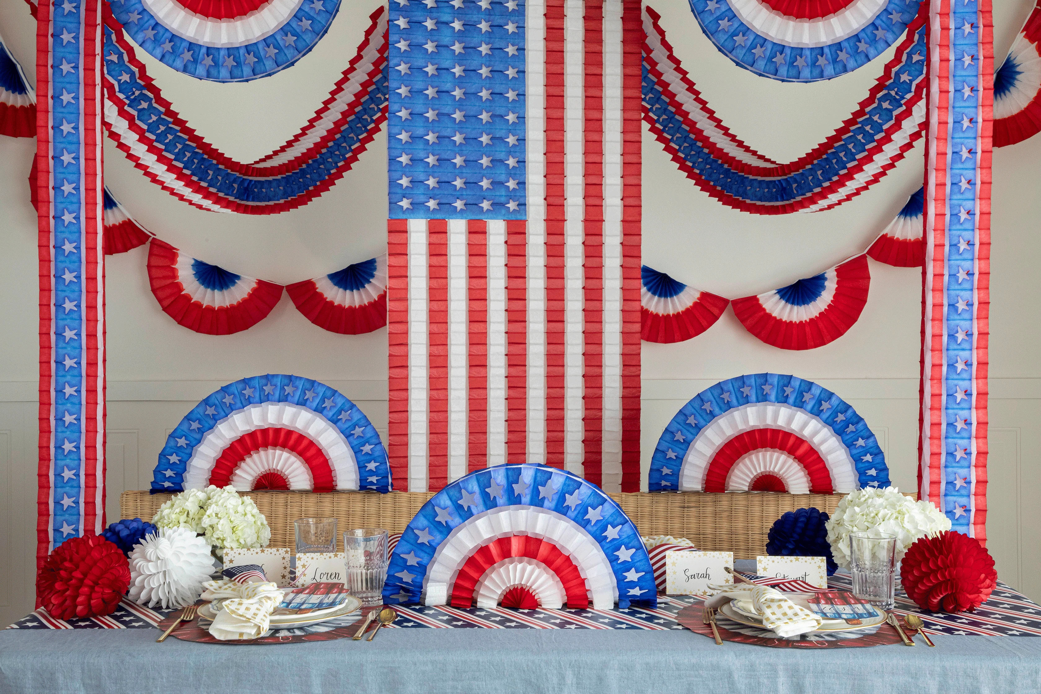 Honeycomb Patriotic Flag Wall-hanging - Small - Image 2