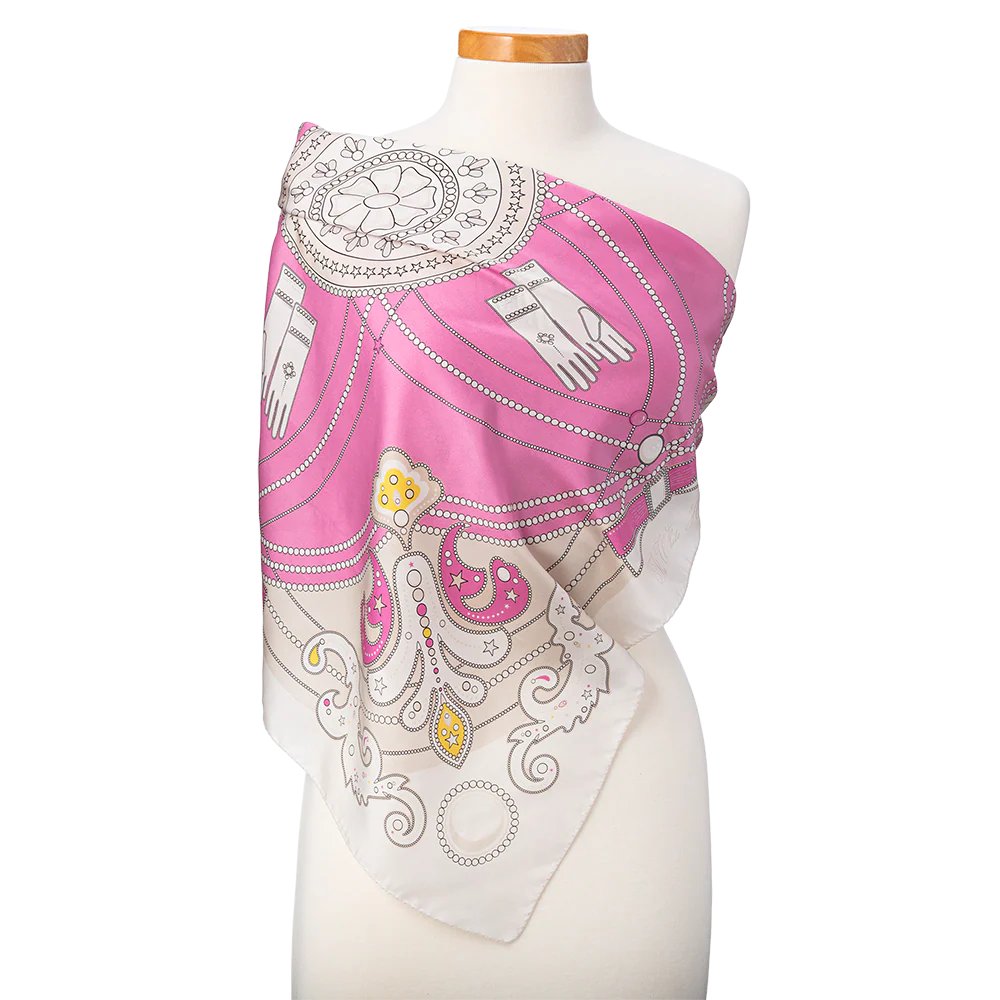 Jacqueline Kennedy Scarf - Pink - Image 4