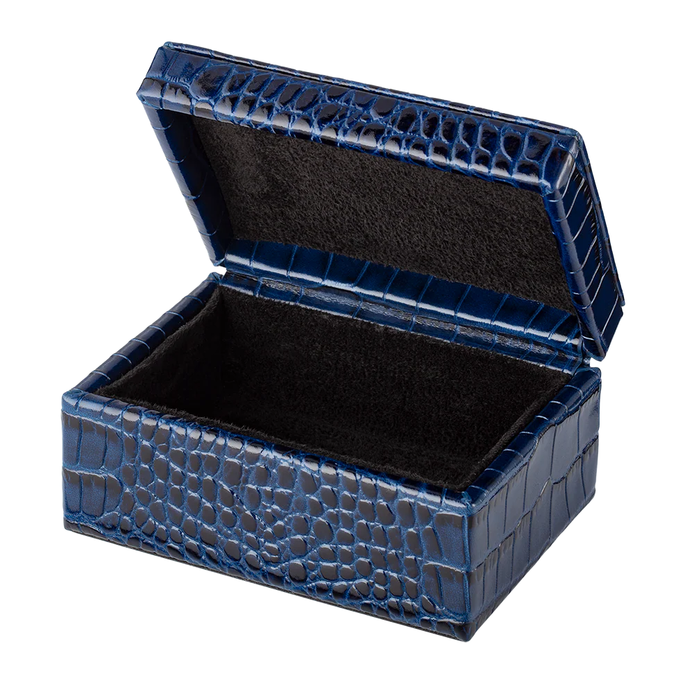 Truman Seal Coin Leather Box with Embossed Crocodile Texture - Image 2