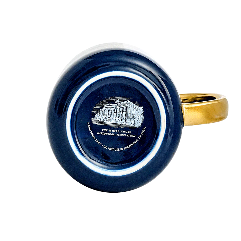 Mug with Truman Seal and Gold Trim - Navy - Image 3