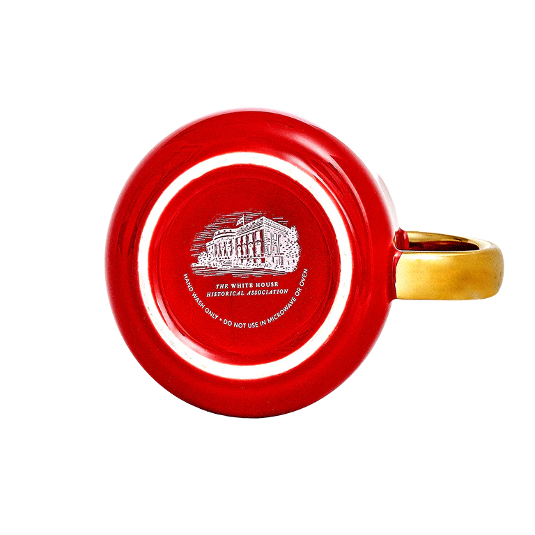 Mug with Truman Seal and Gold Trim - Red - Image 2