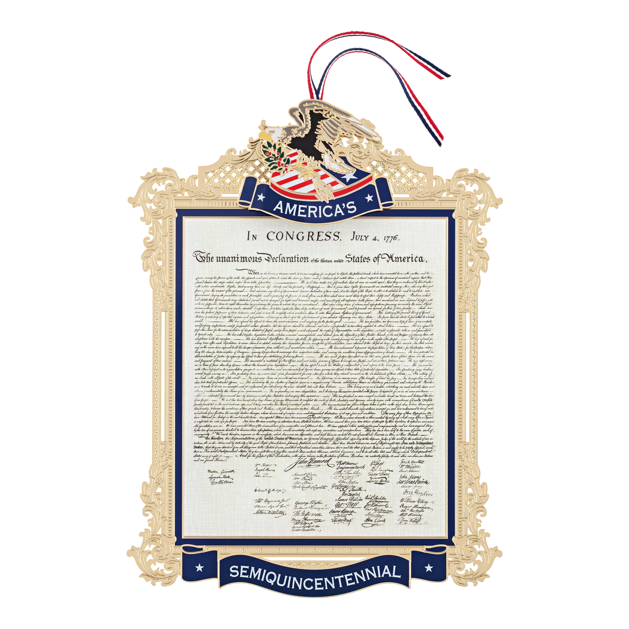 Official Commemorative Ornament of America’s 250th Anniversary 10" Display Wall Hanging