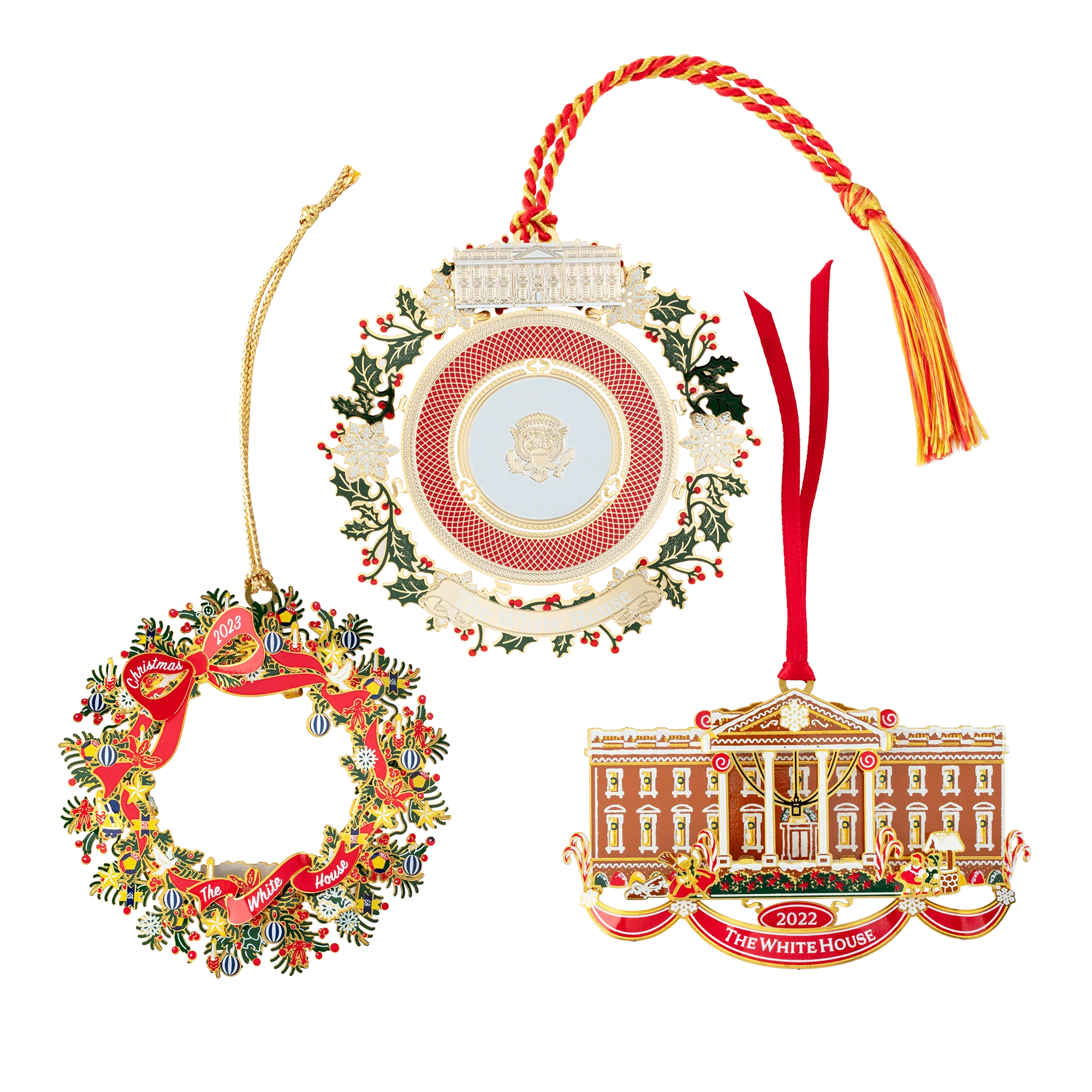 Official White House Christmas Ornament Special Value Bundle: 2025, 2023, 2022