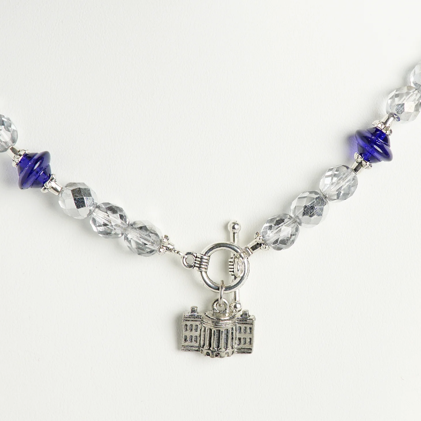 Red, White, and Blue White House Charm Necklace - Image 2