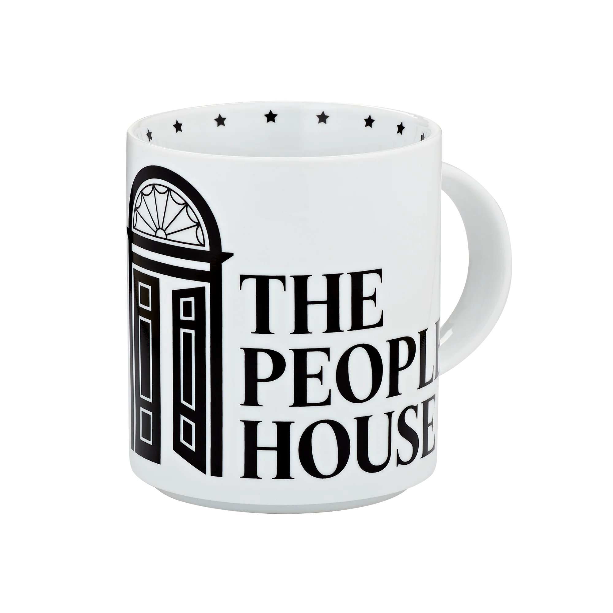 The People's House Black and White Logo Mug - Image 2