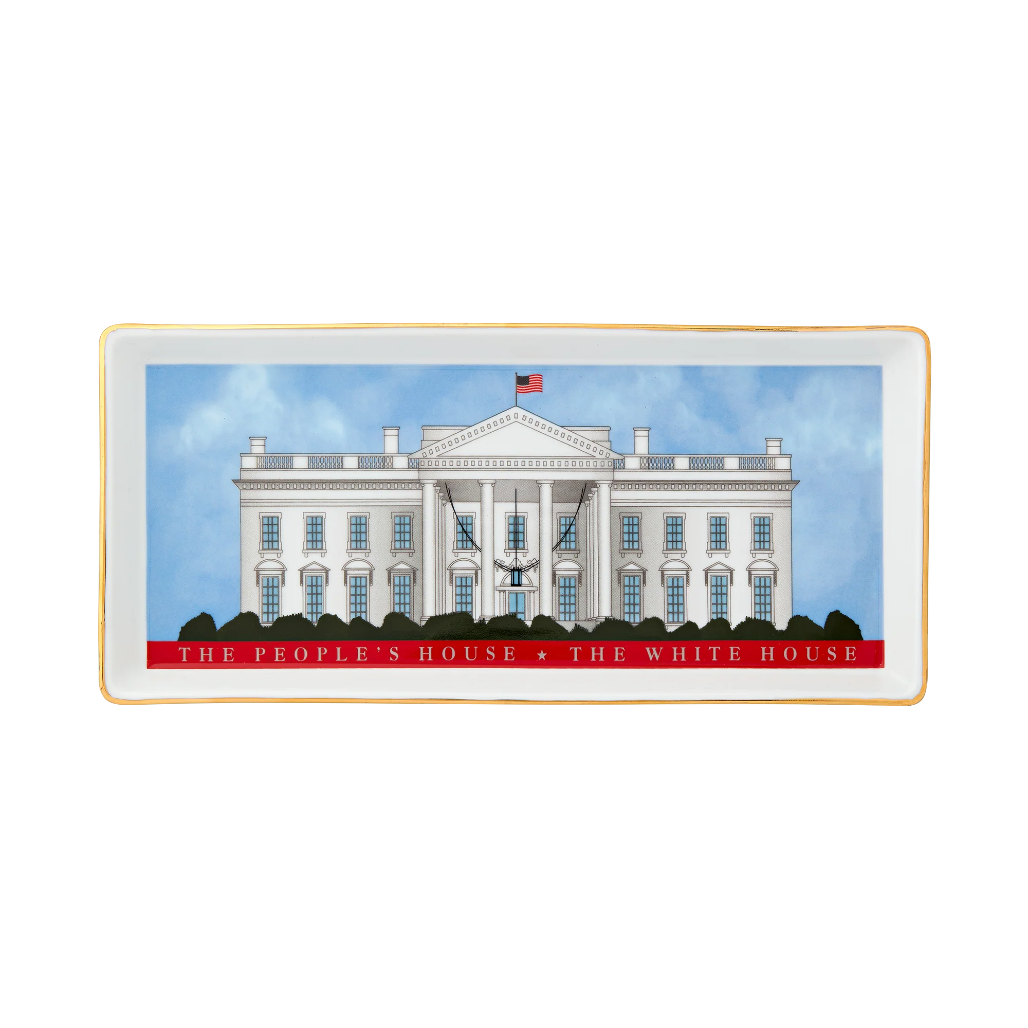 The People's House, White House Red with Gold Tray