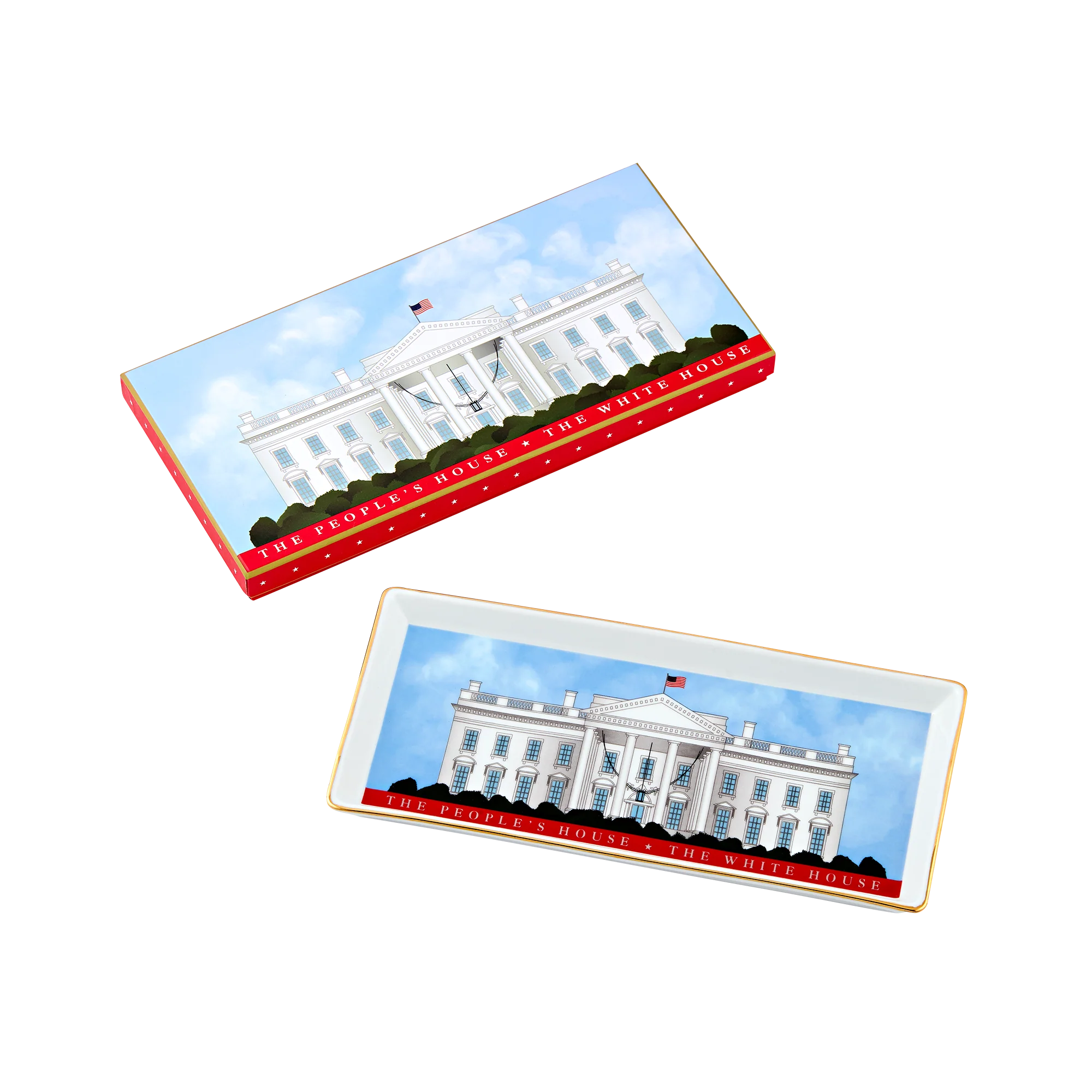 The People's House, White House Red with Gold Tray - Image 2