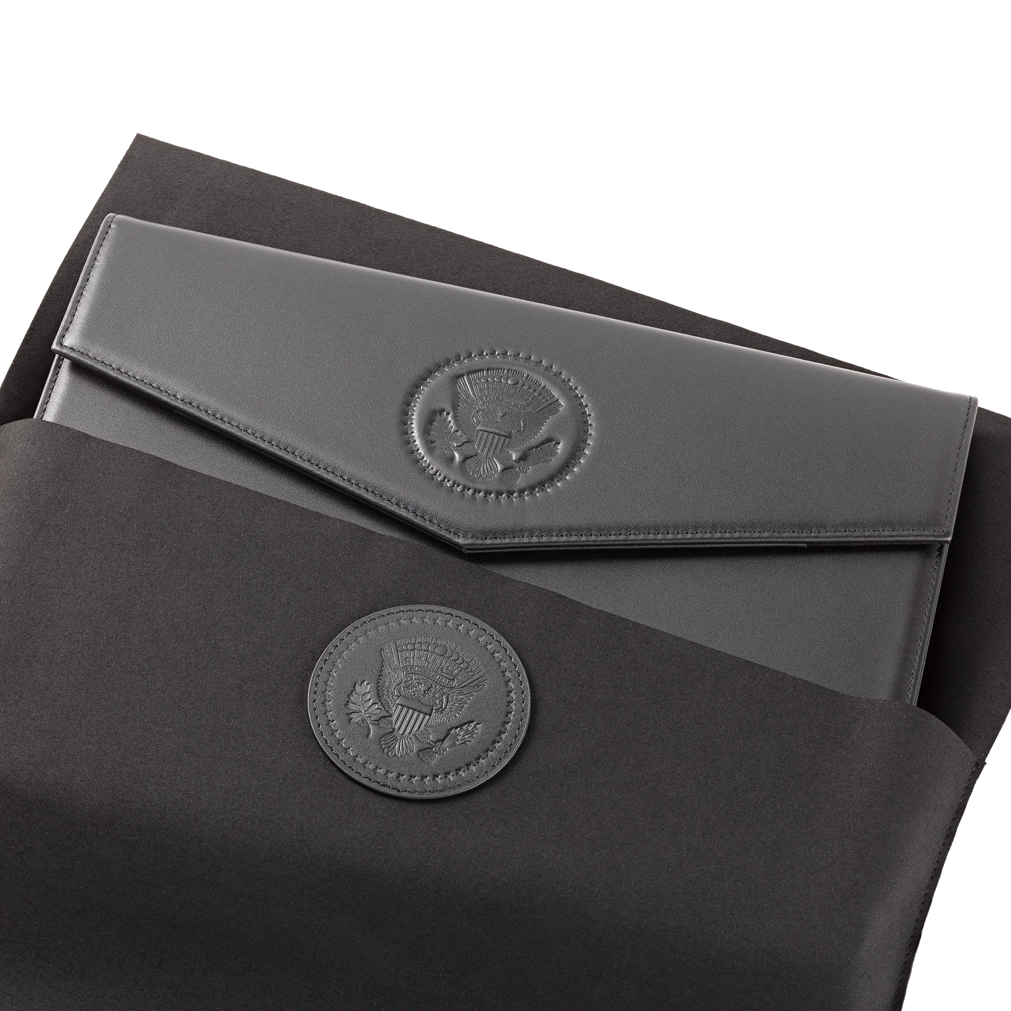 Truman Seal Embossed Leather Laptop Portfolio - Image 2