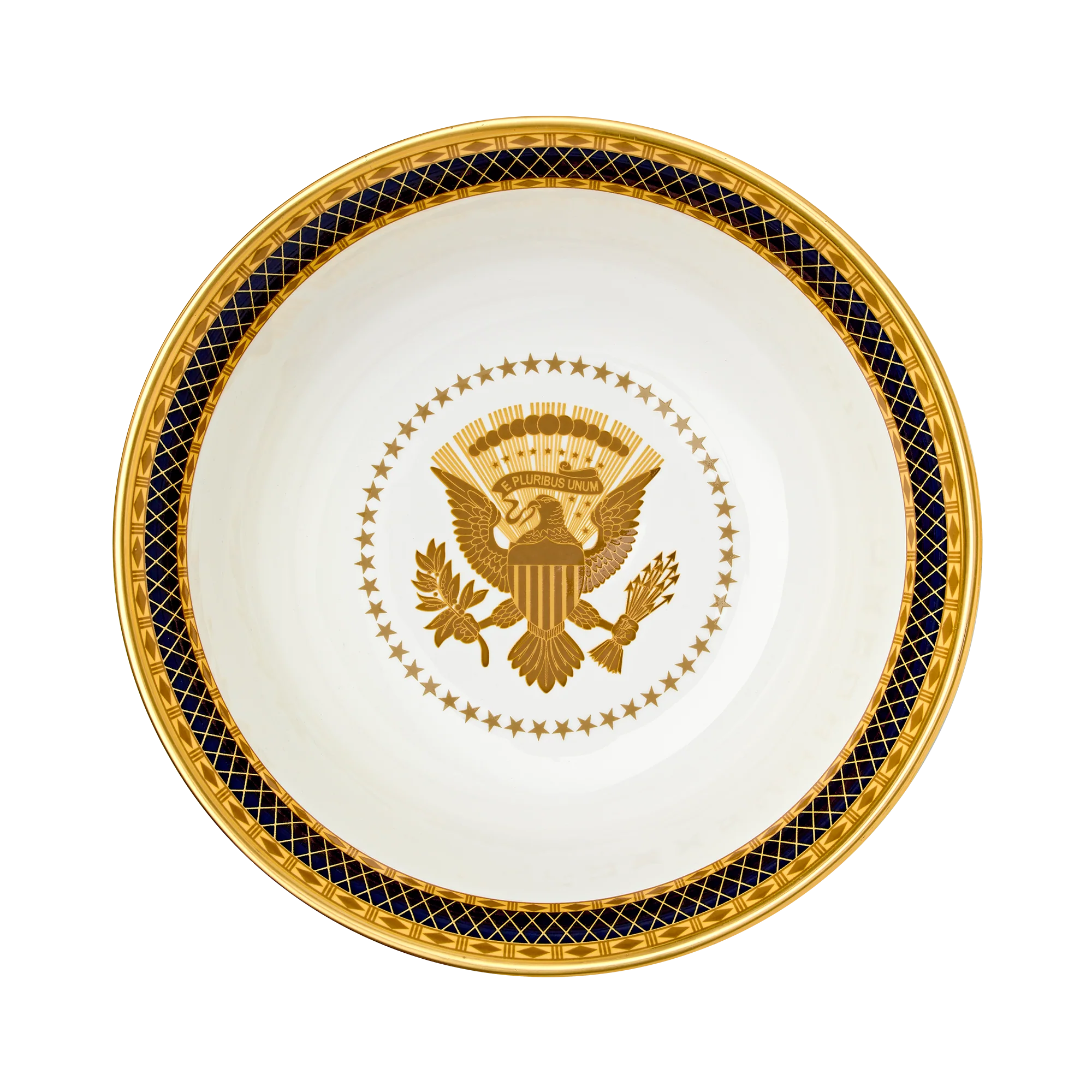 Truman Seal Presentation Bowl in Navy Leather Box - Image 3