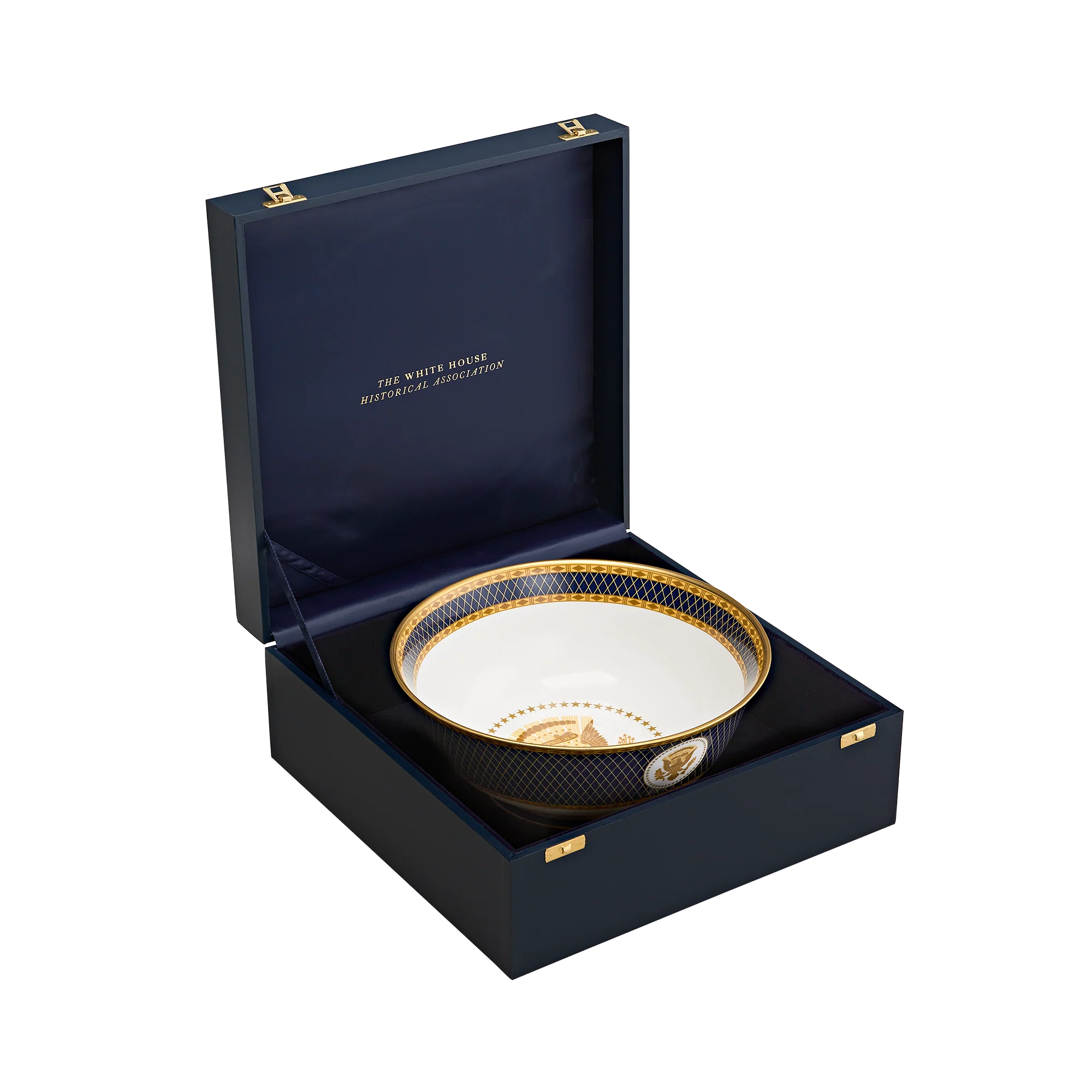 Truman Seal Presentation Bowl in Navy Leather Box - Image 5