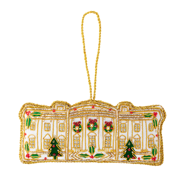 White House for the Holidays Embroidered Felt Ornament