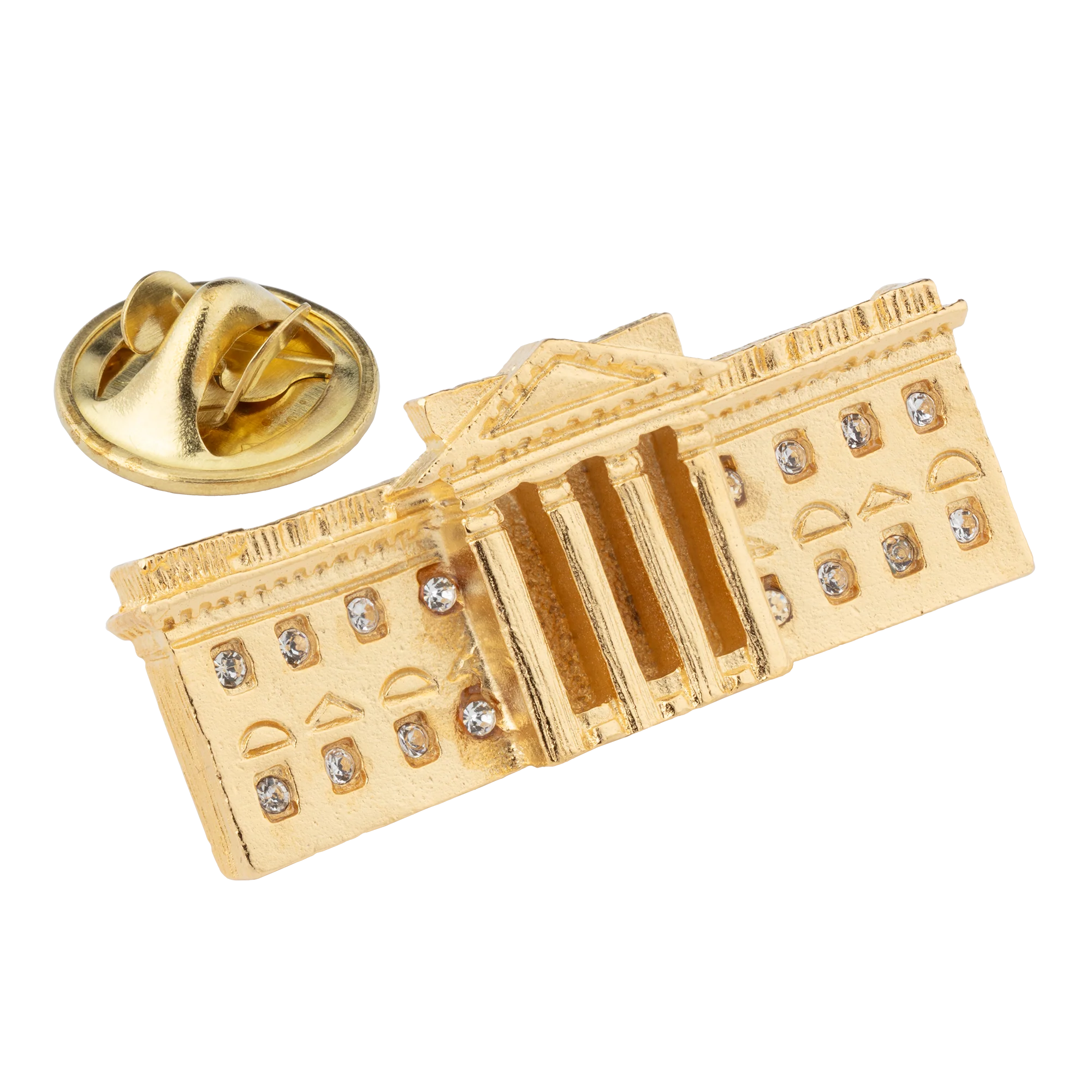White House Lapel Pin with Crystal Accent