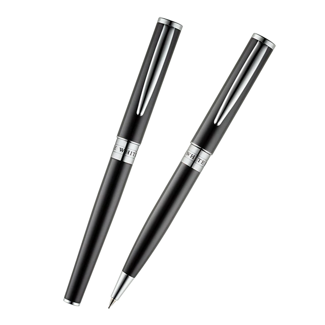 White House Slim Rollerball Pen and Mechanical Pencil Set