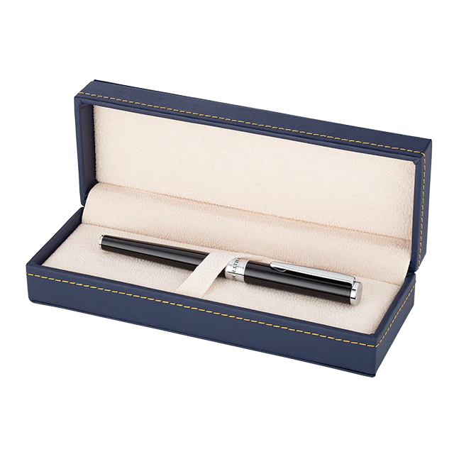 White House Slim Rollerball Pen with Chrome Accents - Image 3
